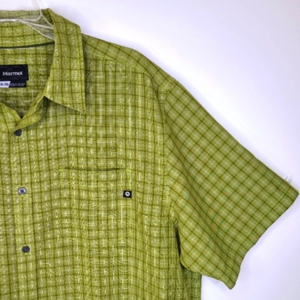 Marmot Green Checkered Casual Shirt - Picture 4 of 8